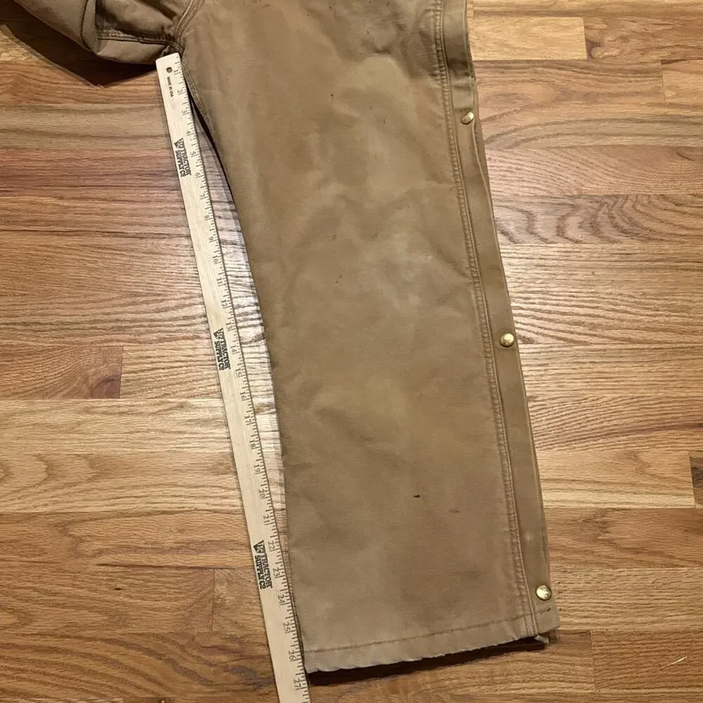 Vintage Carhartt Coveralls Red Quilted Insulated No Size Tag - 44” Chest